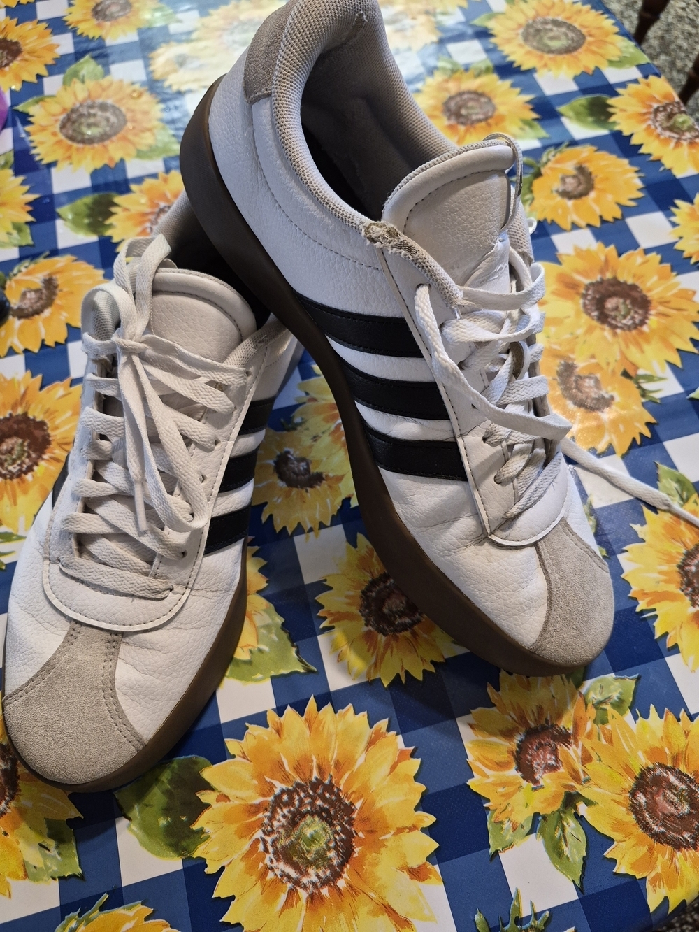 Adidas White & Black Classic Leather Sneakers - Picture 2 of 5